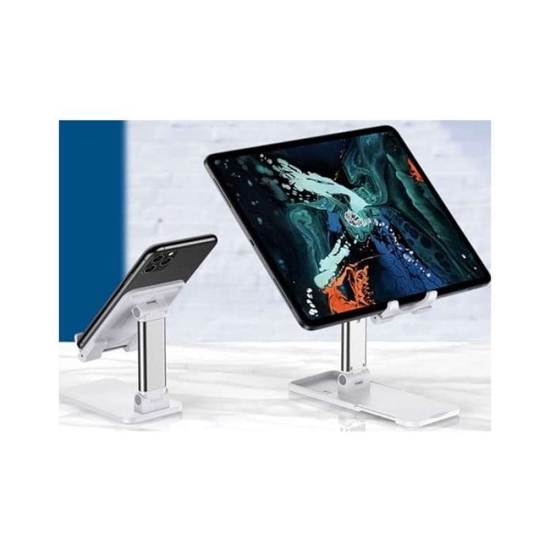 Jual V100 Metal Lifting Folding Lipat Holder Hp Ipad Tab Stand Tablet Putih Online Oktober 2020 Blibli Com