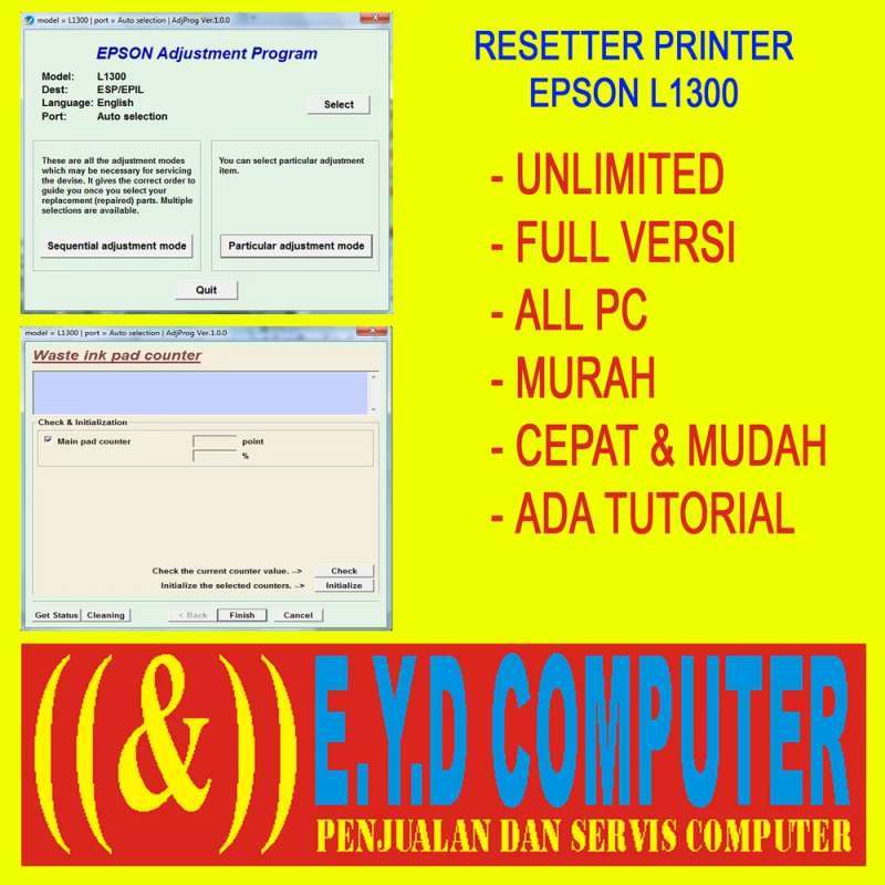 Epson shop l1300 resetter