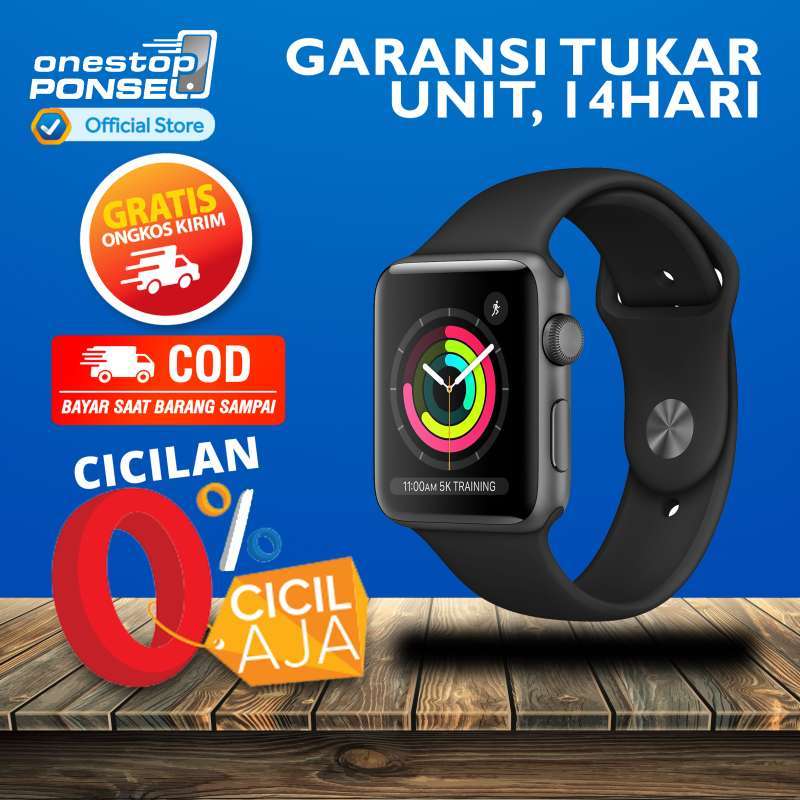 Jual Apple Watch Series 3 Aluminum Gps 38mm Black Grey Garansi Resmi Ibox 1 Tahun Online Oktober 2020 Blibli Com