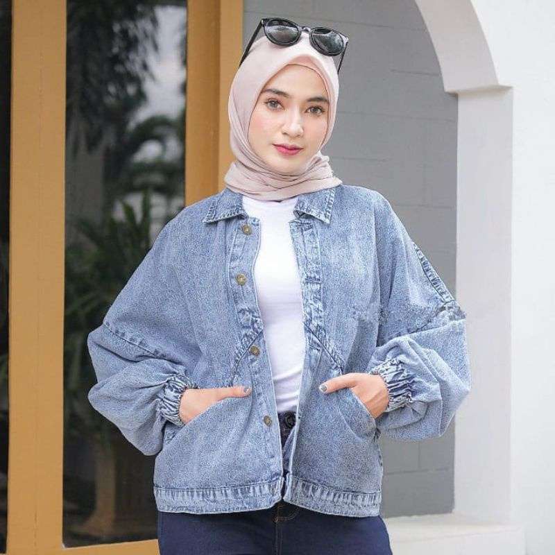 Jaket jeans oversize hotsell