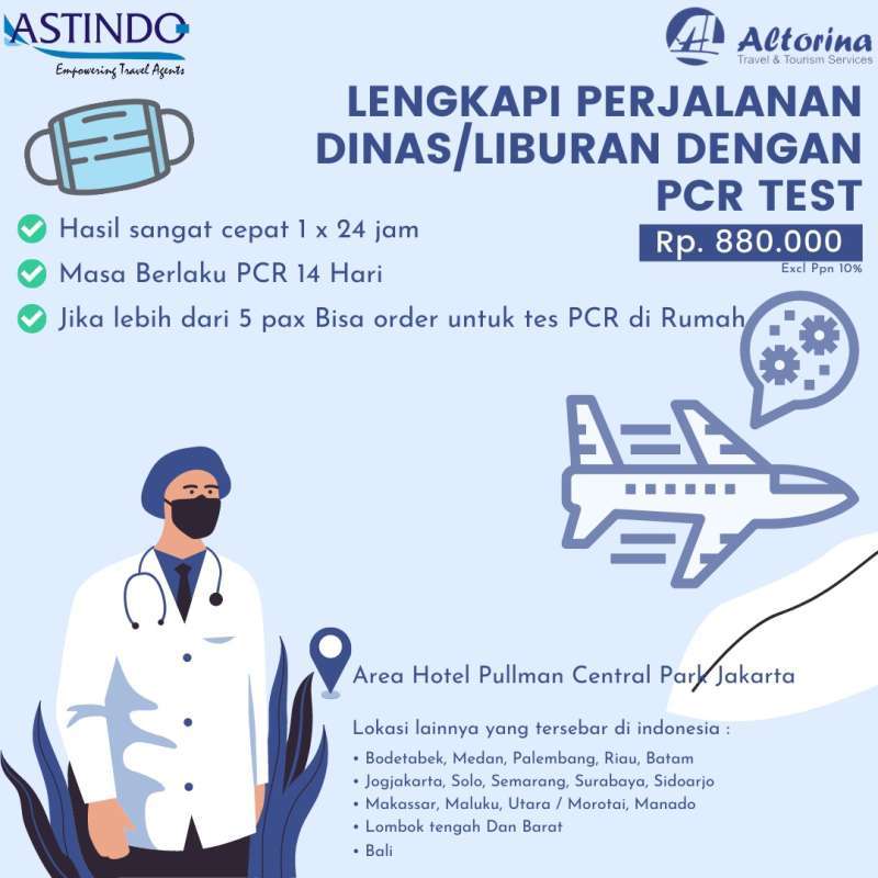 Jual Pcr Test Swab Altorina Tours Astindo Jakarta Online Januari 2021 Blibli