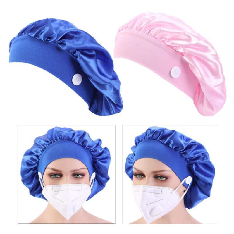 Promo 2 Pack Satin Scrub Cap Beanie Hat 