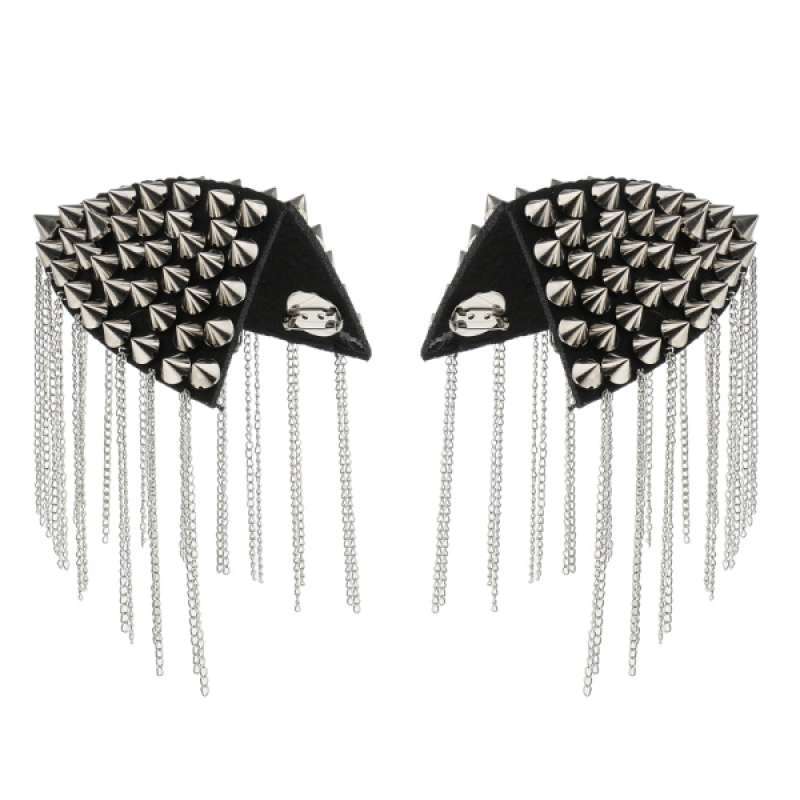 jacket with shoulder tassels