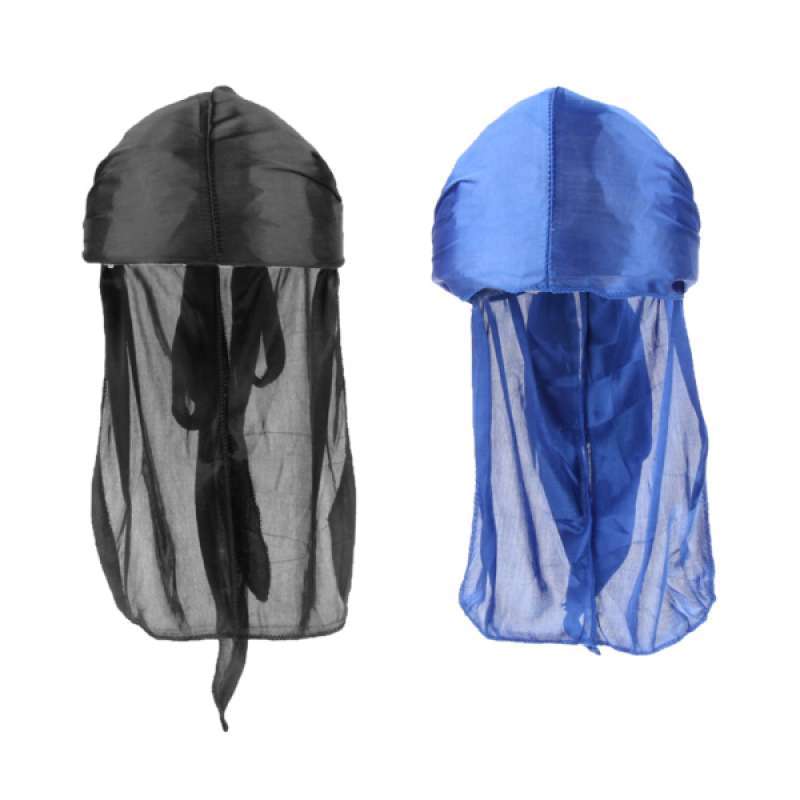 Promo 2x Unisex Soft Silky Durag Long 