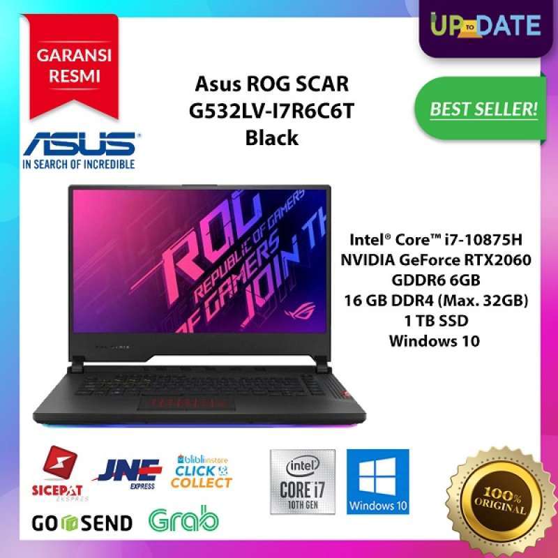 Jual Asus Rog Scar G532lv I7r6c6t Gaming Laptop Intel Core I7 10875h 16 Gb Ddr4 1 Tb Ssd 15 6 Inch Fhd Win 10 Online November 2020 Blibli Com