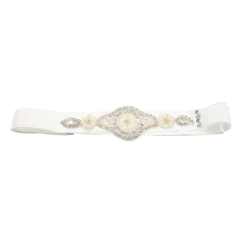 Jual Bridal Wedding Belt Sash Rhinestone Pearl Crystal Dress Applique Accessories Online November 2020 Blibli