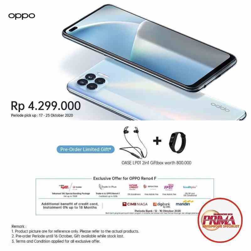 Jual Oppo Reno 4f 8 128gb Plus Gift Garansi Resmi Murah Mei 2021 Blibli