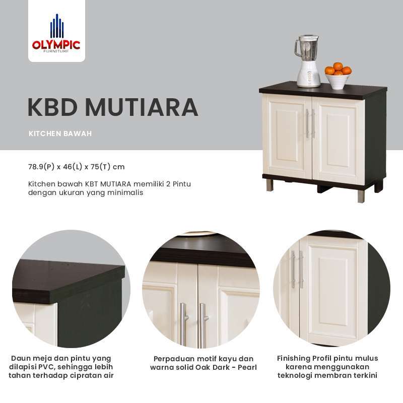 Jual Olympic Kitchen Set 2 Pintu Meja Dapur Kabinet Bawah Rak Dapur Bawah Kbd010880i Online April 2021 Blibli