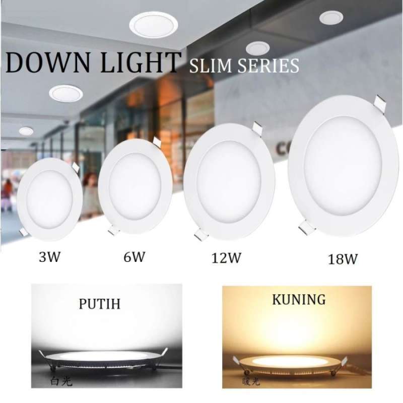 Jual Downlight Led Ib Bulat 3 6 12 18 Watt Lampu Plafon Lampu Rumah Cahaya Kuning Terbaru Juli 2021 Blibli