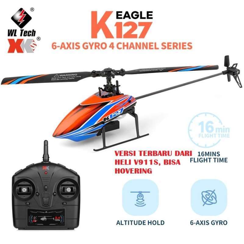 WL V911-S V911S 4CH 6-Axis Gyro Flybarless RC Helicopter RTF