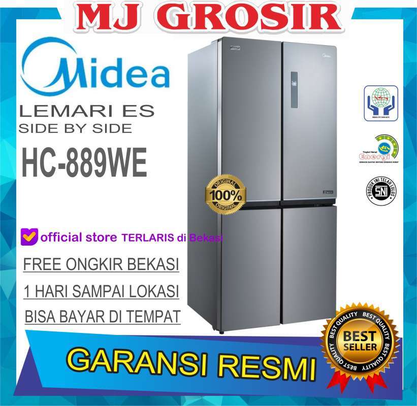 Jual Kulkas Midea Hc 889 We Lemari Es 2 Pintu Hc889we 4 Pintu Side By Side Terbaru Juli 2021 Blibli
