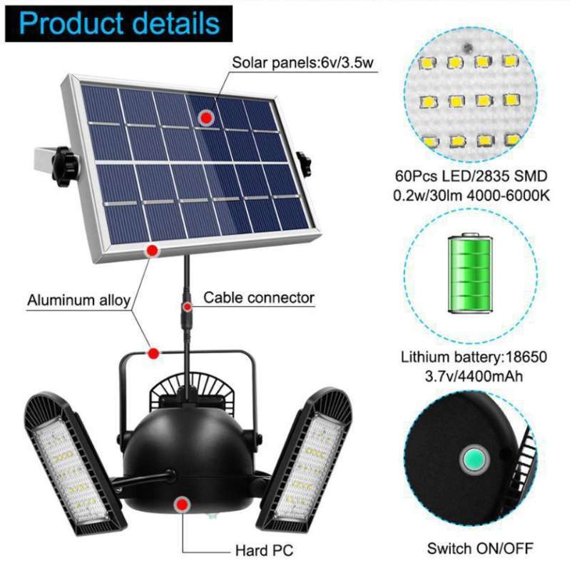 sl 180 60 led solar powered lamp light 800 lumens