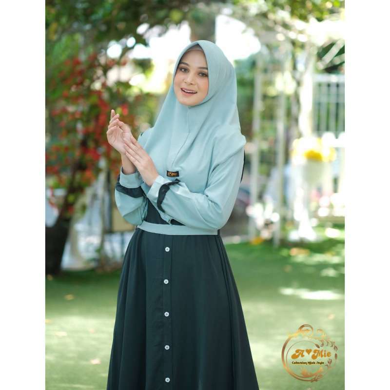 Jual Gamis Maira Syari 2 Warna Green Bottle Gamis Syari Premium Online Januari 2021 Blibli