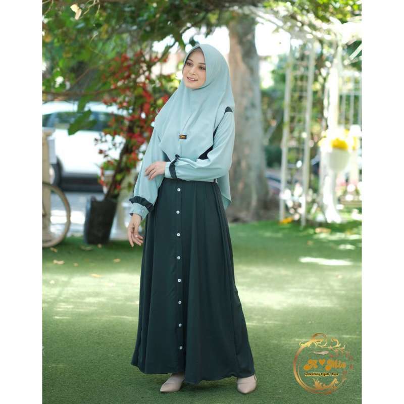Jual Gamis Maira Syari 2 Warna Green Bottle Gamis Syari Premium Online Januari 2021 Blibli