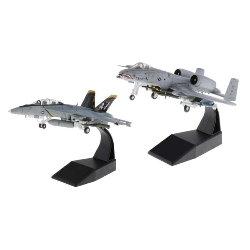 2x 1:100 F-14 Aircraft F/A-18 Strike Fighter Alloy Army Model Room Decor 