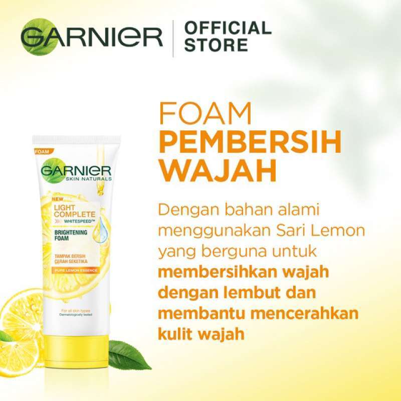 garnier light complete white speed brightening foam