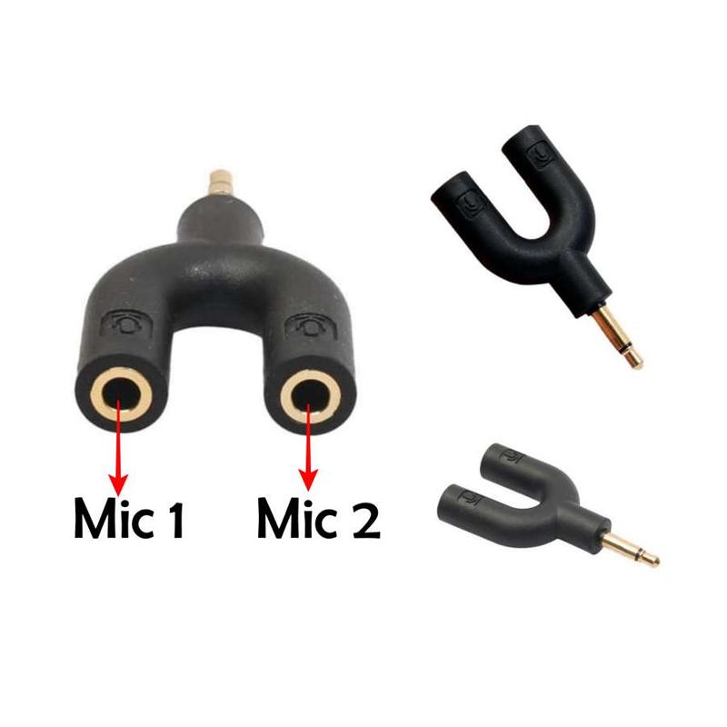 Microphone Dual Mic Aux Jack 3.5mm 