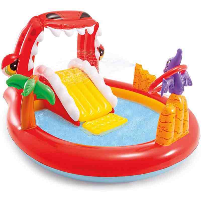 Jual Kolam Renang Intex Happy Dino Play Center 57163 Mainan Kolam Karet Perosotan Anak Terbaru Juli 2021 Blibli