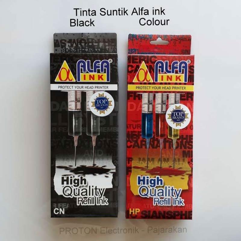 alfa ink tinta printer refill for canon hp black