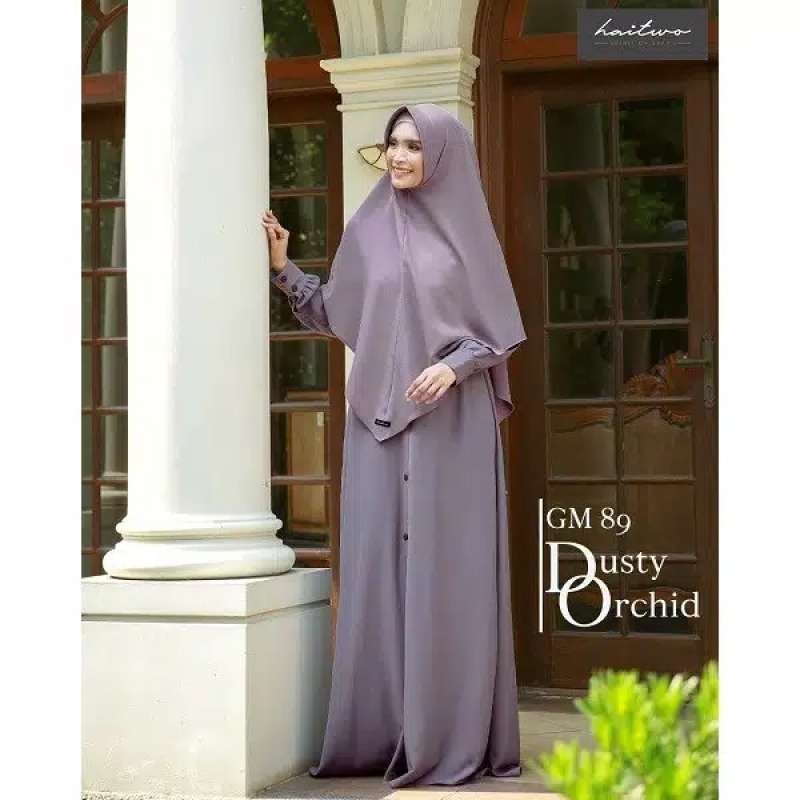 Jual Gamis Dress Syari Muslim Polos Hatwo Haihai Gm 89 Murah Mei 2021 Blibli