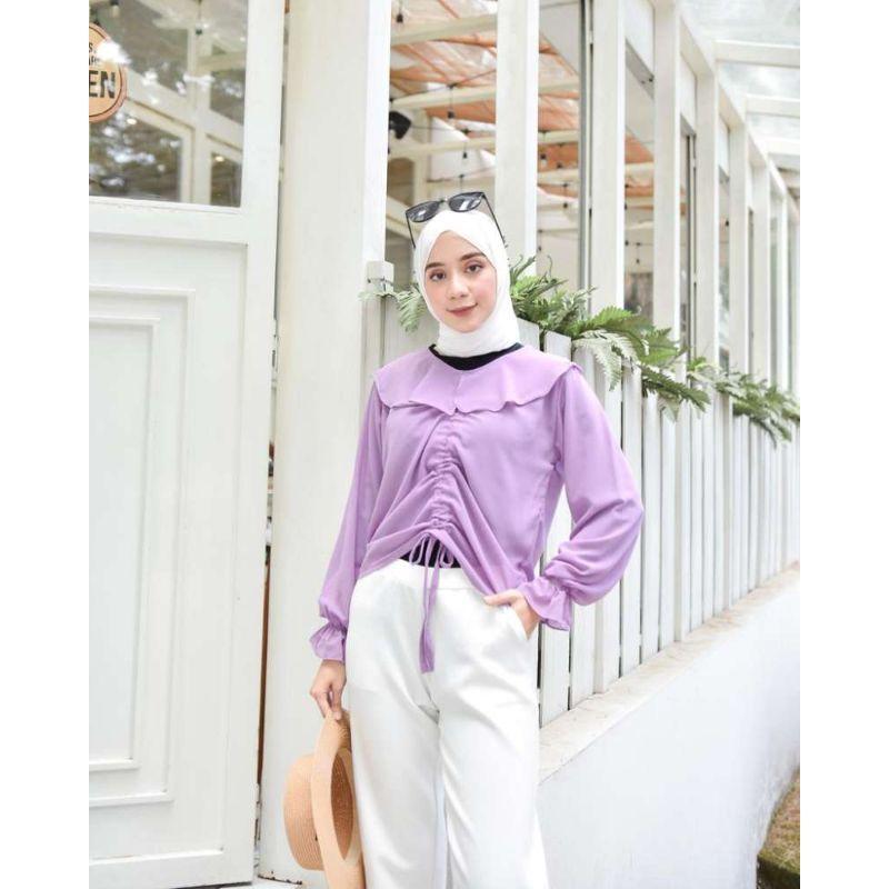 Jual Atasan Lusya Blouse Bahan Ceruty Babydoll Serut Depan Blouse Fashion Wanita Ootd Perempuan Casual Baju Trendy Murah Promo Terbaru Online Februari 2021 Blibli