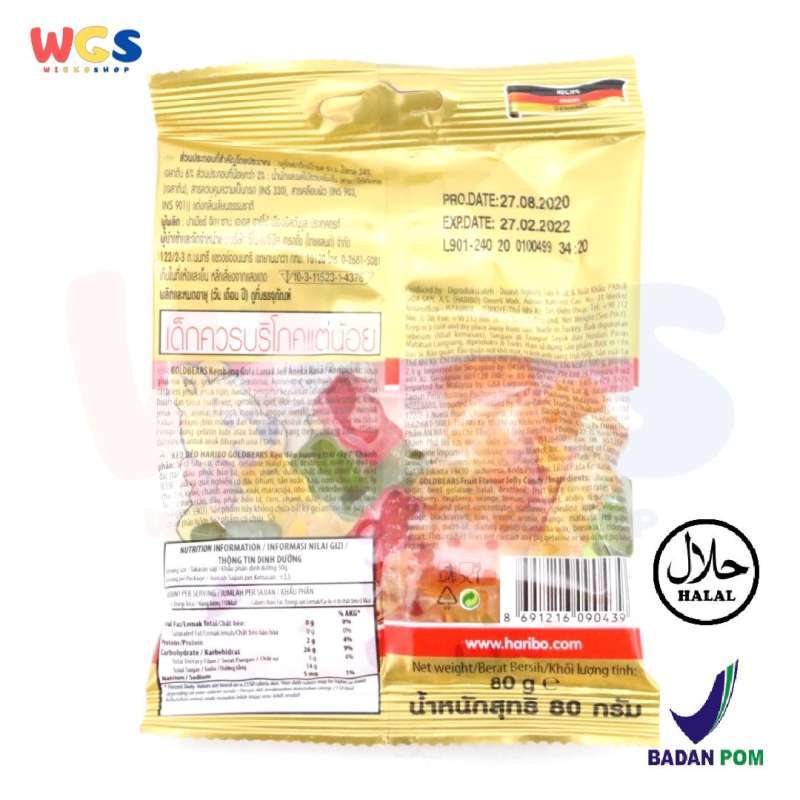 Jual Permen Haribo Goldbears Original 80 gr di Seller ...