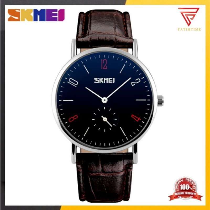 Jual Jam Tangan SKMEI Waterproof Analog Pria 9120 Dark Brown di