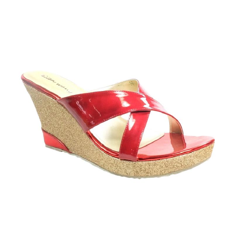 Ellen Wang Shoes Adora Wedges - Merah