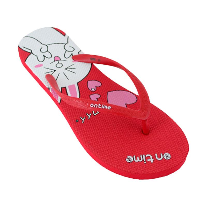 Ontime Usagi Sandal Jepit Wanita - Red