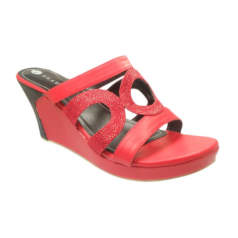 Beauty Shoes Beleza Wedges - Red