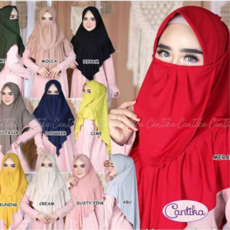 Jual Nanda Fashion Shop Jilbab Kerudung Khimar Instan Masker Mayra Cadar Online Desember 2020 Blibli