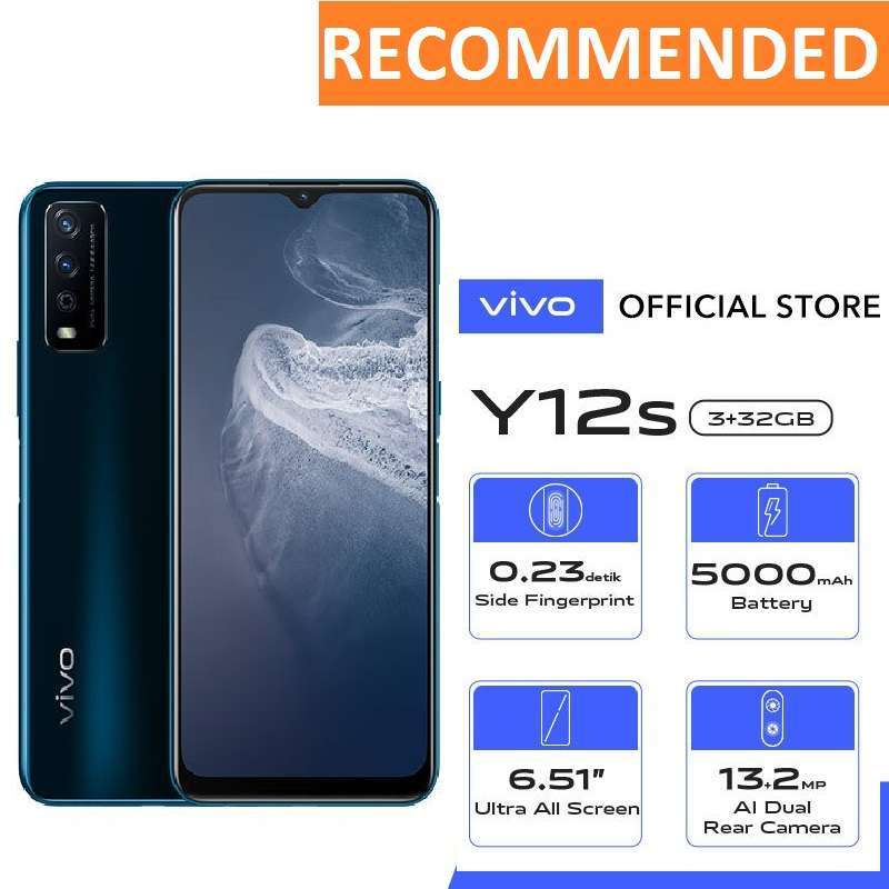 Jual Recommended Vivo Y12s Ram 3 Memori 32 Resmi Online Januari 2021 Blibli
