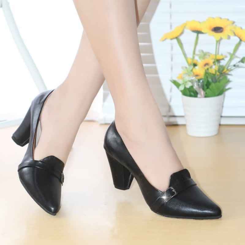 Jual SEPATU PANTOFEL WANITA KERJA KULIT 