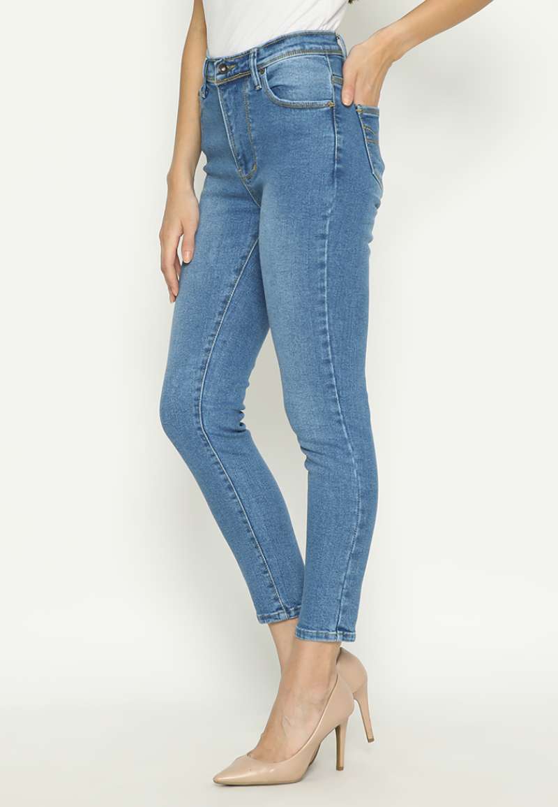 Long Pants Mama size Jeans D5913 