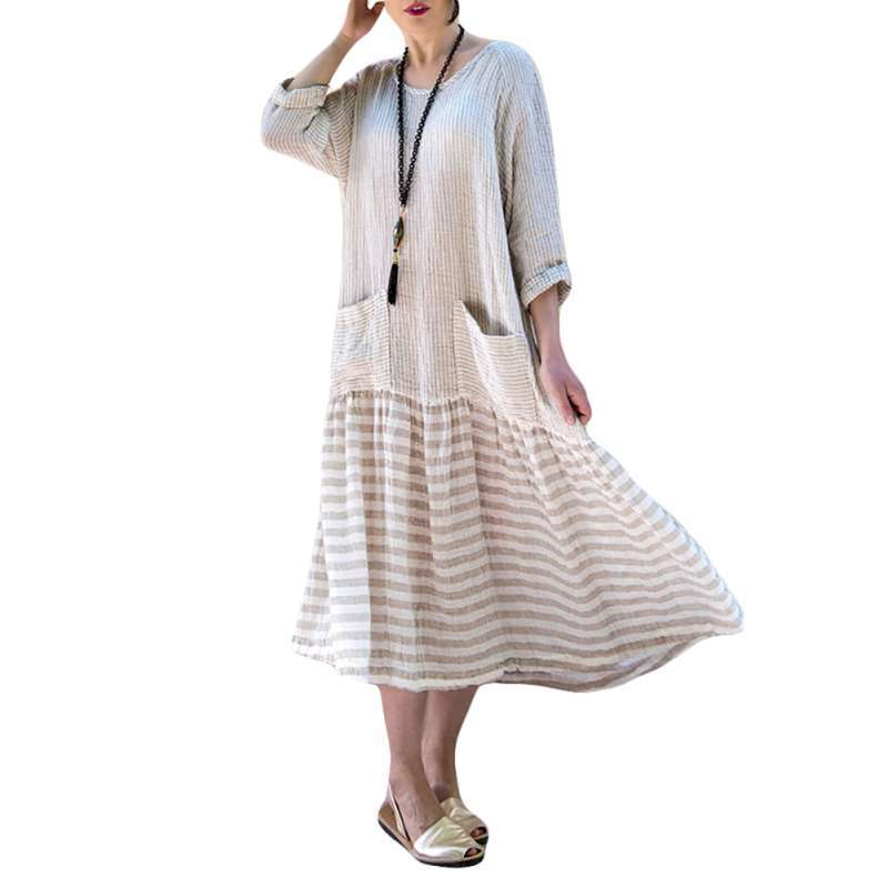 Jual Bluelans Casual Striped Plus Size 