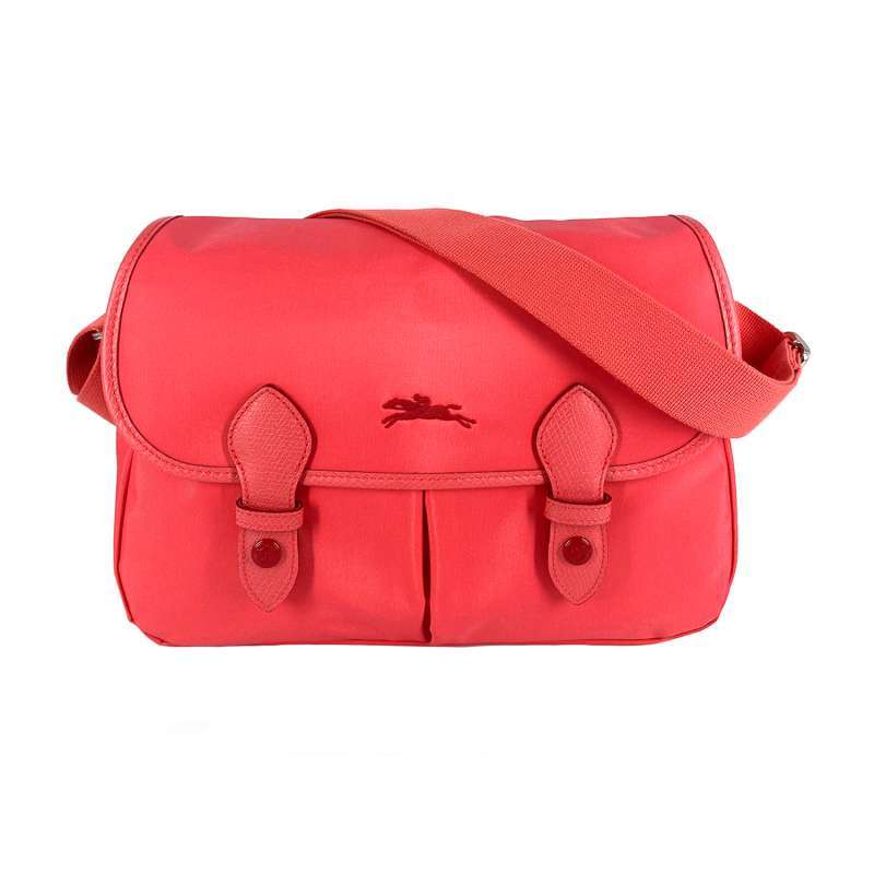 Jual Longchamp Club Postman Messenger Bag in Light Red di Seller