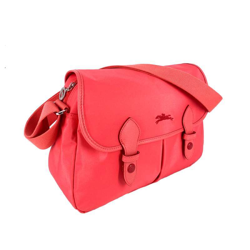 Jual Longchamp Club Postman Messenger Bag in Light Red di Seller