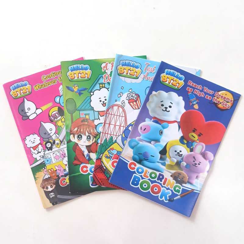 Buku Mewarnai Anak Bt21 Coloring Book Bts Buku Gambar Souvenir Ultah Terbaru Agustus 2021 Harga Murah Kualitas Terjamin Blibli