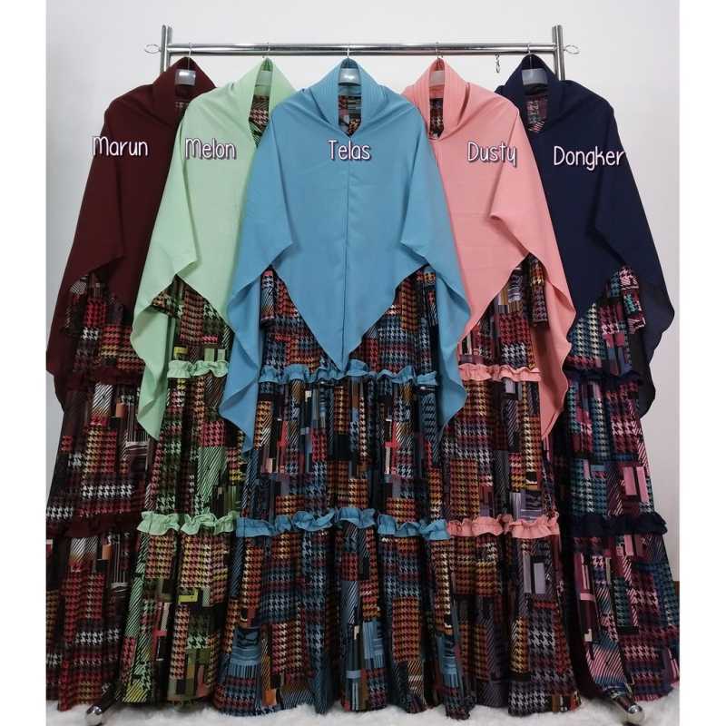 Jual Promo Gamis Syar I Misbee Kombinasi Set Khimar Gamis Misbi Gamis Set Murah Juni 2021 Blibli