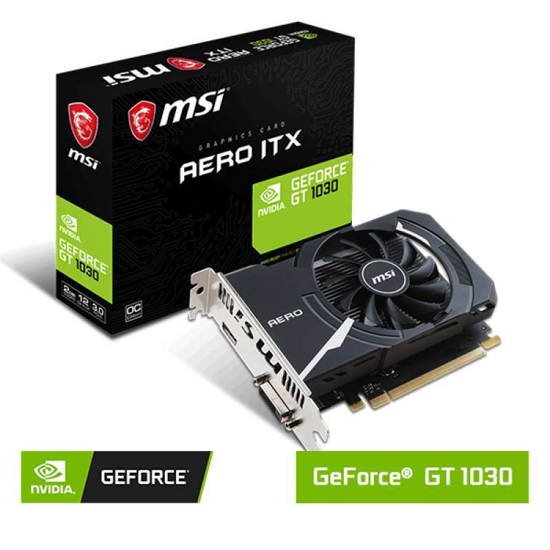 VGA Card MSI GeForce GT 1030 AERO ITX 2G OC 2GB GDDR5