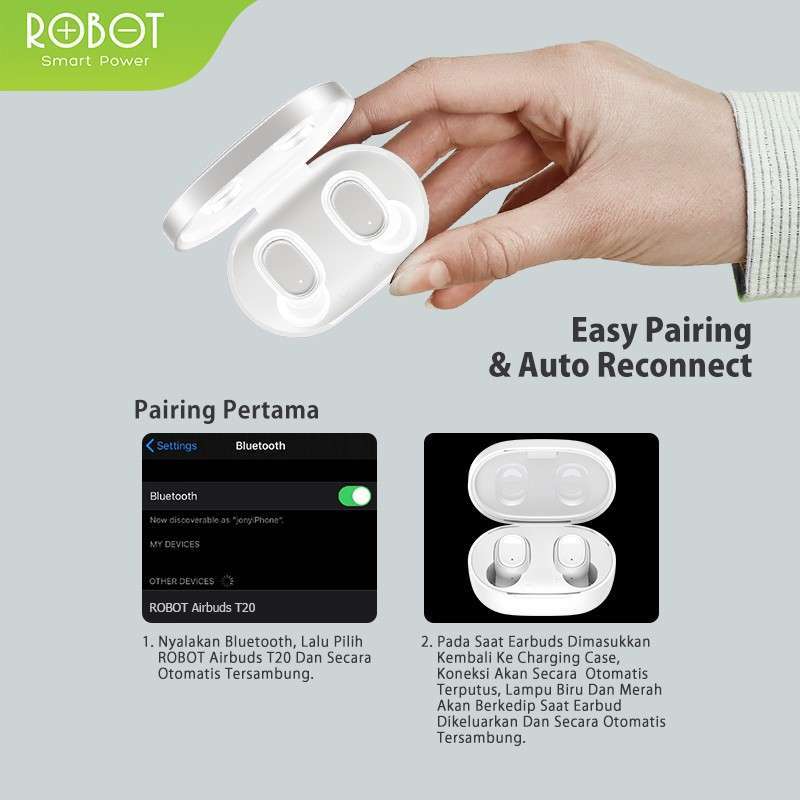Robot earbuds t20 spesifikasi store