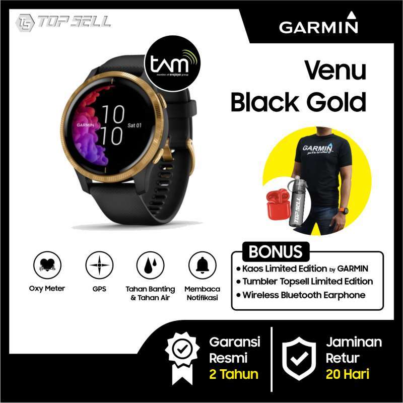 Garmin venu black gold clearance