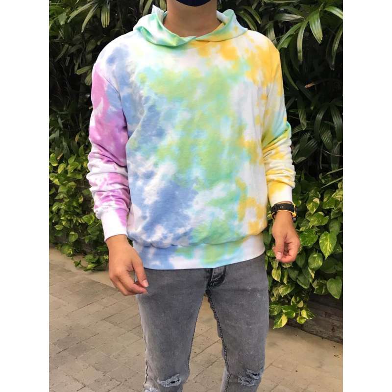 Jual Sweater Hoodie Tie Dye Lengan 