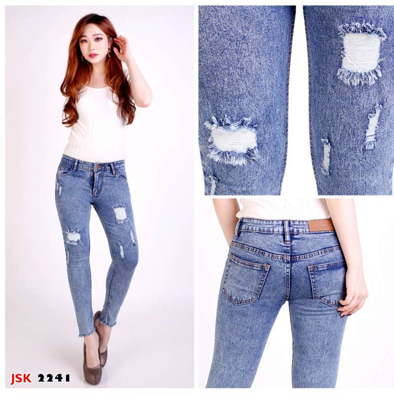 Jual Celana Skinny Jeans 7/9 Distroy 