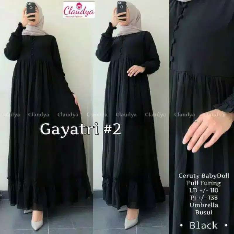 Jual Gayatri Gamis Syari Model Polos Full Furing Bahan Ceruti Original Murah Mei 2021 Blibli