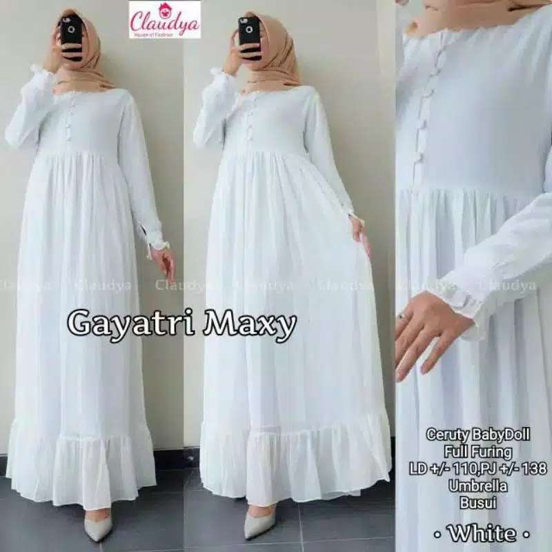 Jual Gayatri Gamis Syari Model Polos Full Furing Bahan Ceruti Original Online Mei 2021 Blibli