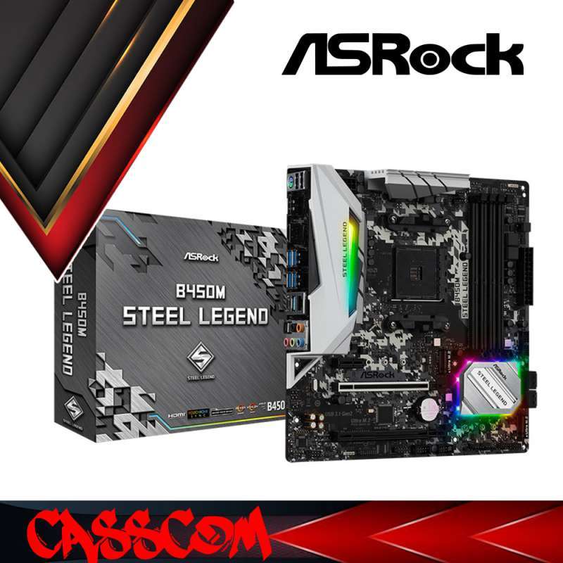 Asrock b450m steel legend am4 amd hot sale