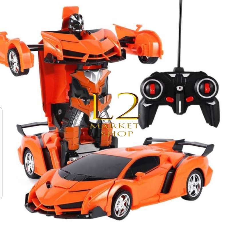 Mobil remote control transformer mobil RC robot baterai charger autobots remote car