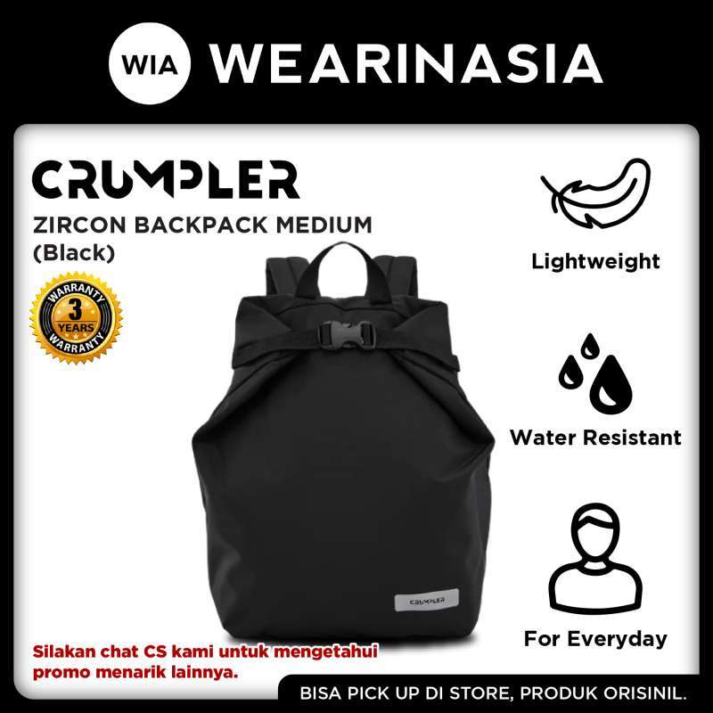 Jual Crumpler Zircon Backpack Black Original Tas Ransel Pria