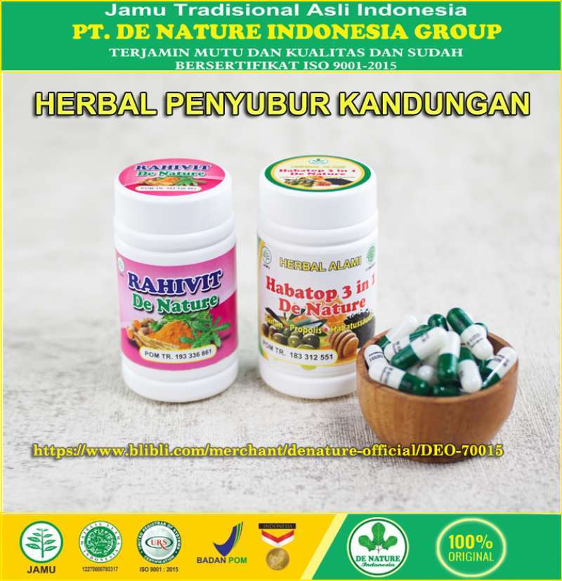 Jual Obat Herbal Penyubur Kandungan Alternatif De Nature Murah Mei 2021 Blibli